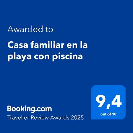 Casa Familiar En La Playa Con Piscina Holiday home